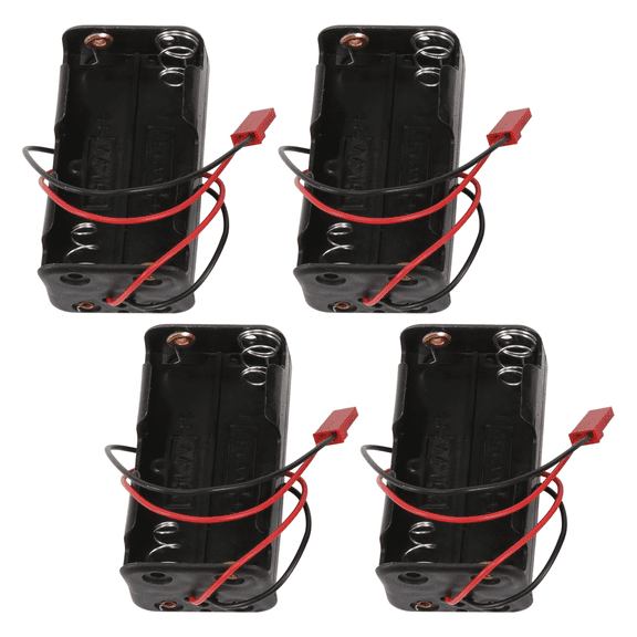 New Arrivals 4Pack 6V 4XAA Battery Container Case for Redcat 1/8 1/10 RC Car