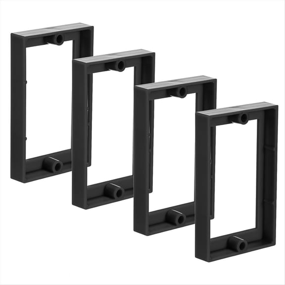 New Arrivals 4Pcs 1/2Inch Single Gang Outlet Box Extender,Electrical Extender Receptacle Extension Black