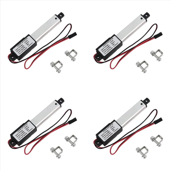 New Arrivals 4X Micro-Linear Actuator, 2 Inch Stroke, 90N/20.3Lb,Speed 9.5mm/S Electric Waterproof Actuator Motor Linear 12V