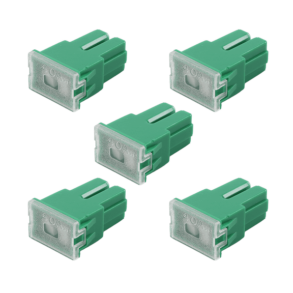 5 x Green 40A Female Plug in Blade PAL Fuse for Car