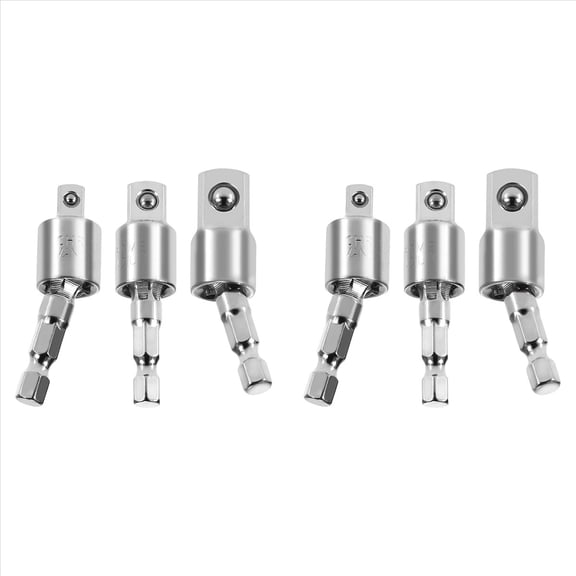New Arrivals 6 Pack Impact Grade Socket Adapter 360-Degree Universal Joint Swivel Set, to Drill