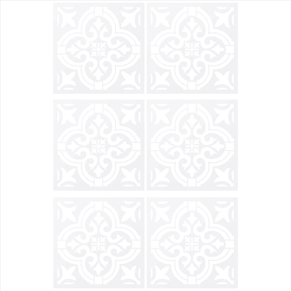 New Arrivals 6 Pcs DIY Painting 30X30cm Vintage Flower Pattern Stencils Template for Tile Wall Floor Furniture Decorative