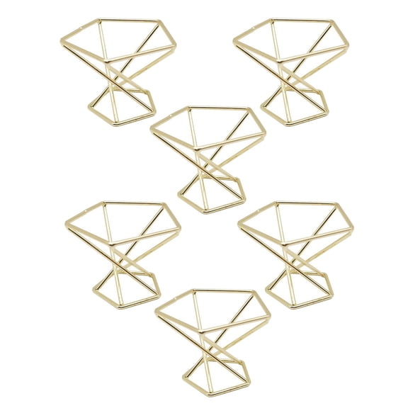 New Arrivals 6 Pcs Geometric Air Plant Holder Airplants Rack Metal Plants Stand Planter Shelves Himmeli Decor Tillandsia Containers