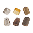 thumbnail image 1 of New Arrivals 6 Pieces Sewing Thimble Finger Protector,Adjustable Metal, 1 of 9