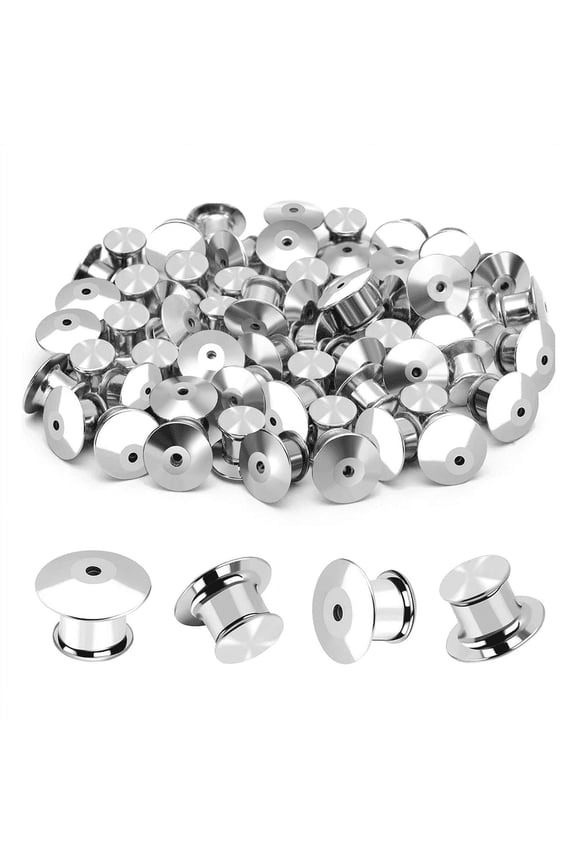 New Arrivals 60PCS Locking Pin Back Metal Backing for Brooch Enamel Lapel