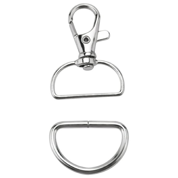 New Arrivals 60Pcs Swivel Snap Hooks And D Rings (1 inch Inside Width)