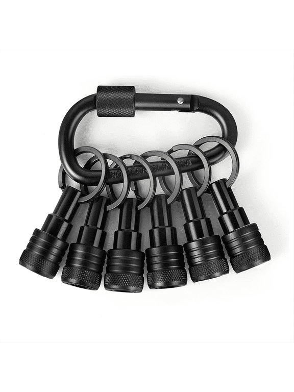 New Arrivals 6PCS Bit Holders Keychain, 1/4 Inch Hex Shank