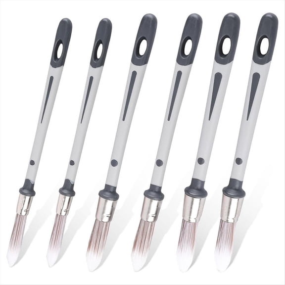 New Arrivals 6Pcs Paint Brushes for Walls,0.45,0.6,0.75 Inch Small Trim Tool Edger Touch Up House Wall Corner