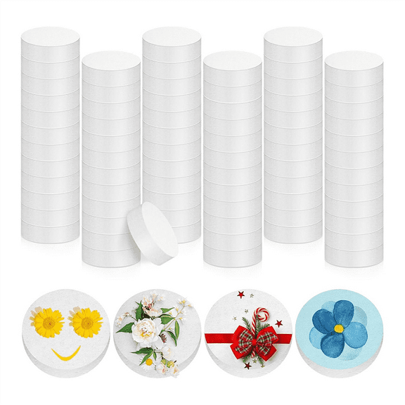 New Arrivals 72Pcs 3 Inch Foam Circles 1 Thick Round Polystyrene Discs
