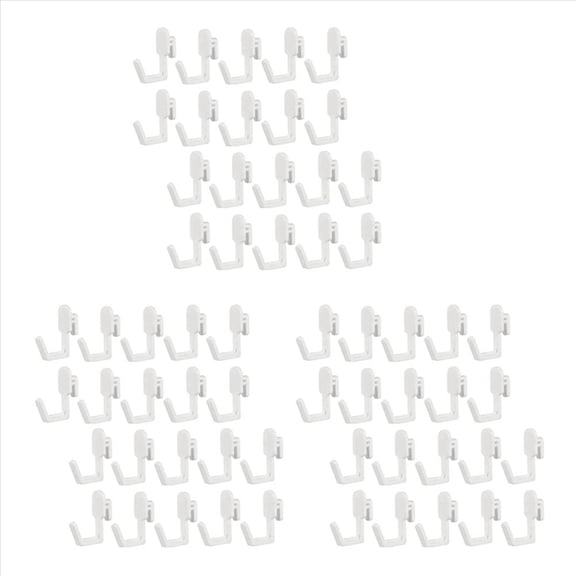 New Arrivals 72Pcs Pegboard Hooks J Shape Hook Peg Board Tool Organizer Accessories, White