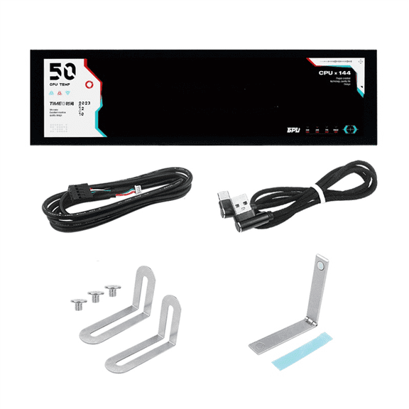 New Arrivals 8.8inch Computer Temp Monitor (Dynamic Theme Supported) Black