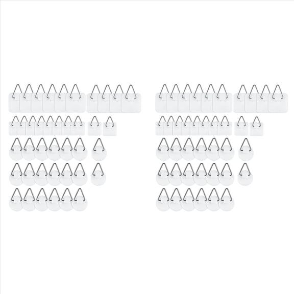 New Arrivals 80 Pieces Adhesive Plate Hanger Round Vertical Holder Self-Adhesive Wall Dishes Hook