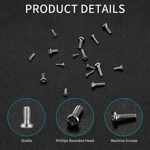 New Arrivals 800 Pc Tiny Screws for Electronics, Small Mini Pan Head Machine Kit Eyeglasses Watches Clocks Repair