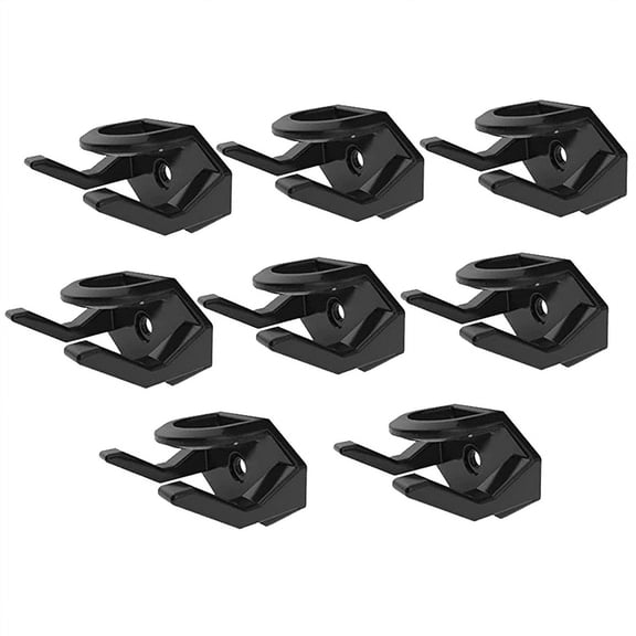 New Arrivals 8Pcs Hat Hooks for Wall Rack Baseball Cap Display Black