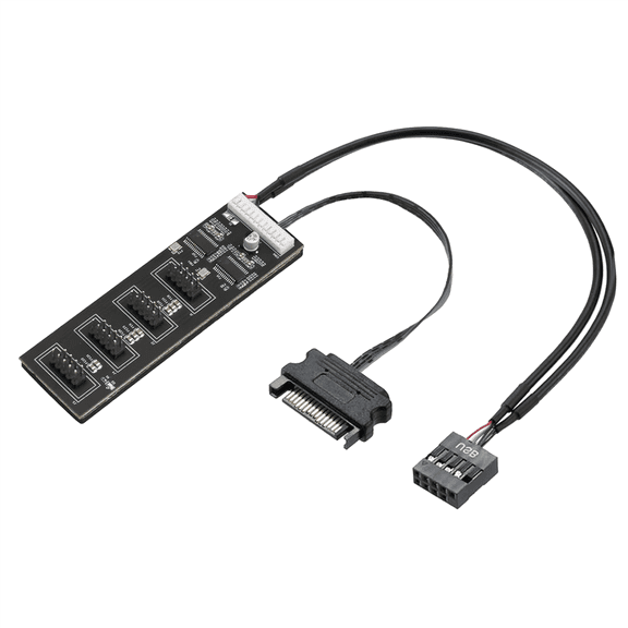 New Arrivals 9Pin USB Header Splitter with Power Cable, Internal Hub