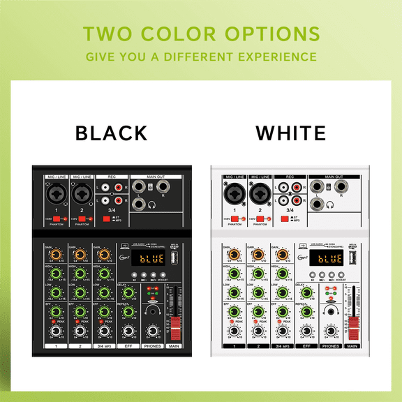 New Arrivals -A4 Professional Portable Digital Dj Console with USB Mixer Black