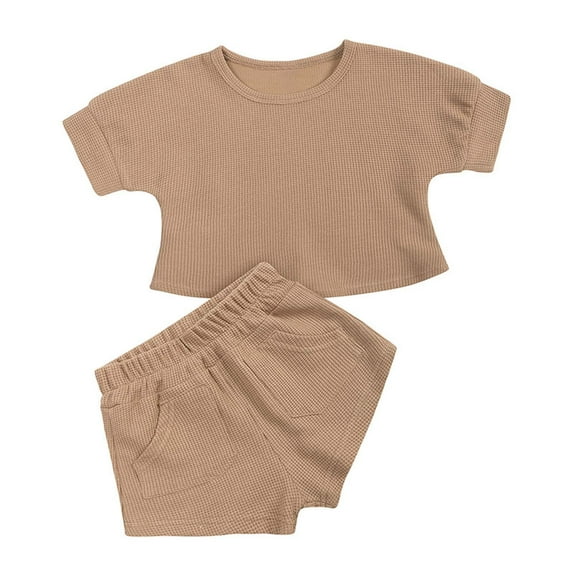 New Arrivals AXXD Boys Summer Short-sleeved Top Shorts Two-piece Set