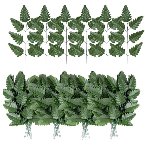 New Arrivals Artificial Leaf Fern - Leaves Stem Faux 100Pcs