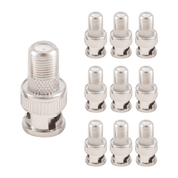 New Arrivals BNC Male to F Female CCTV Camera Coax Cable Connector (Pack of 10)
