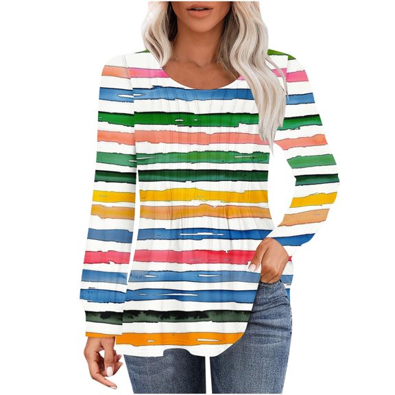 New Arrivals BeiFu 3/4 Length Sleeve Womens Tops Cotton Tee Shirts For Women V Neck Womens Tops Dressy Casual Long Sleeve Black And White Women Blouses Casual Cotton Spring Clothes For Women