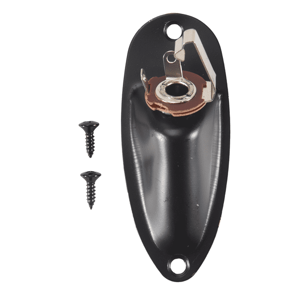 New Arrivals Boat Style 1/4 inch Loaded Guitar Output Mono Jack Plug Black