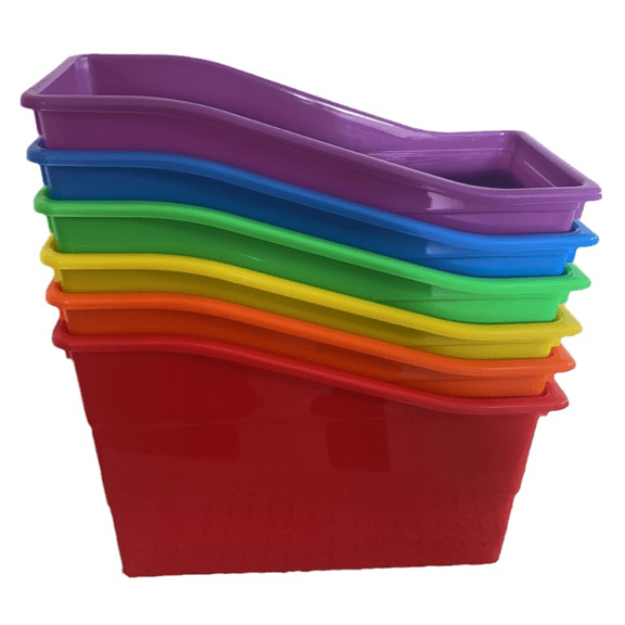 New Arrivals Book and Binder Holder, for Classroom, Plastic Vertical Storage Organizer Folders, Office Organization,6Pcs