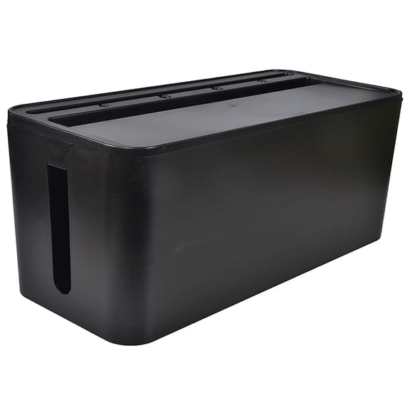 New Arrivals Cable Management Box for Desk and Strip Box(Black)