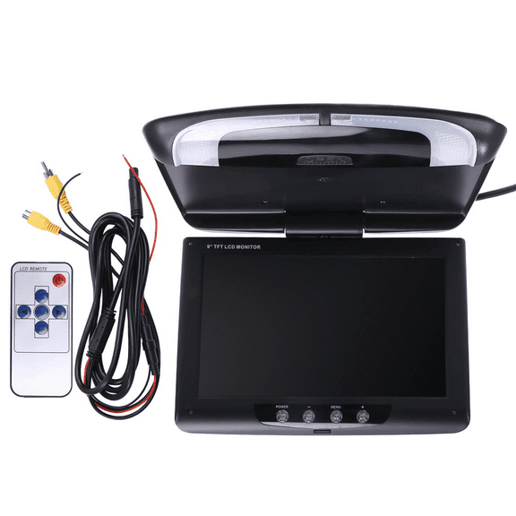 New Arrivals Car Roof Monitor Lcd Flip Screen Top Multimedia Video Ceiling black