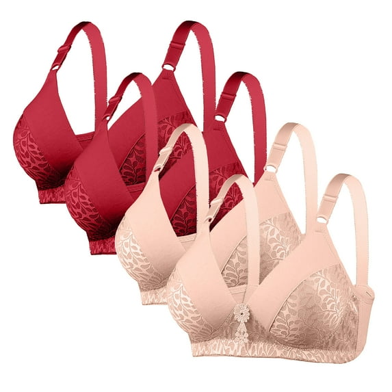 New Arrivals Clearance!Sheghy 4PC Full Coverage Everyday Bras Sport Bras Women,Multicolor-12 L