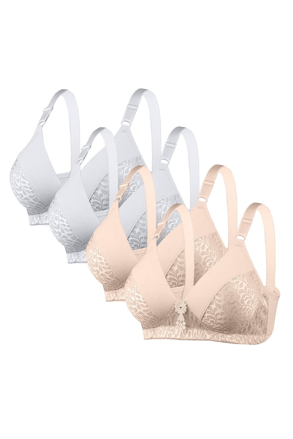 New Arrivals !Sheghy 4PC Womens Wireless Bras Seamless Bras,Multicolor-21 S