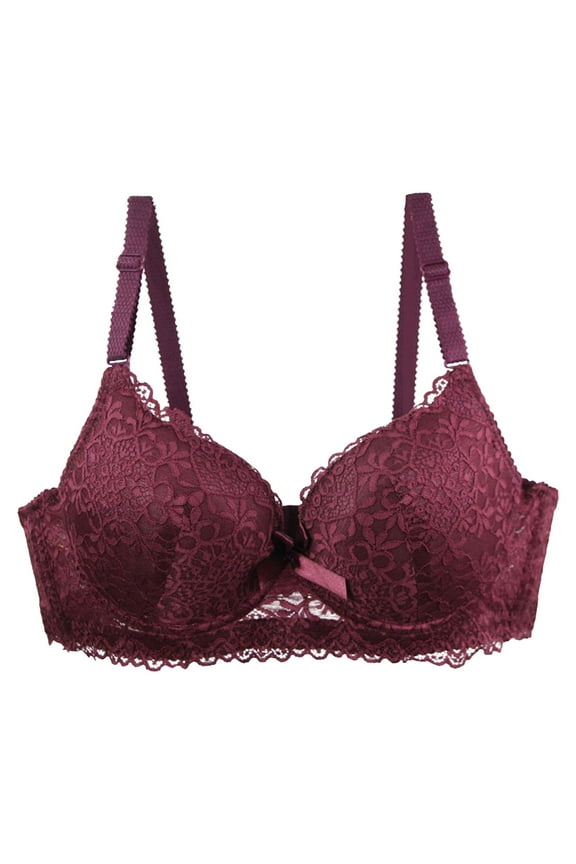 New Arrivals !Sheghy Full Coverage Everyday Bras T-Shirt Bras Plus Size,Wine XXXL