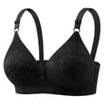thumbnail image 1 of New Arrivals !Sheghy Plus Size Full Coverage Bras Cotton Bras,Black-2 38, 1 of 2