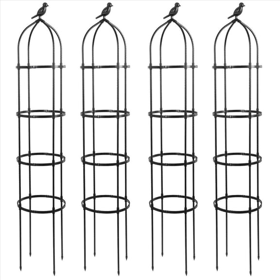 New Arrivals Climbing Plant Obelisk Trellis, Garden Vine Stand, Flower Tower,4pcs(A)