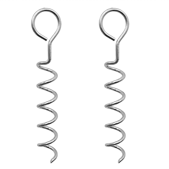 New Arrivals Corkscrew Shape Trampoline Anchor kit Steel Spiral Stakes,B