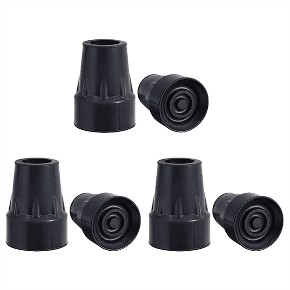 New Arrivals Crutch Tips, 1 Inch Heavy Duty Non-Slip Rubber Cane 6 PCS
