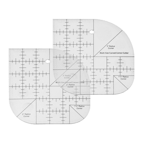 New Arrivals Curved Corner Cutter Quilt Ruler,Acrylic Template Patchwork Tool,2PCS