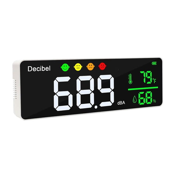 New Arrivals Decibel Meter Sound Level Reader + Humidity & Temperature. Classroom Noise Meter, SPL DB for Wall Mounted