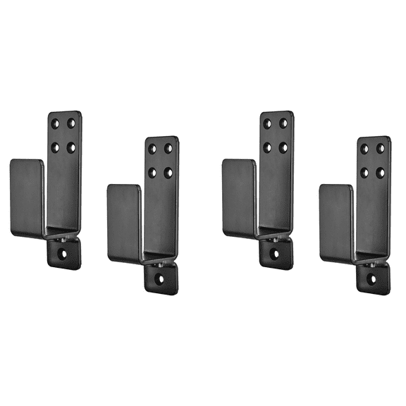 New Arrivals Door Brackets,4 Pack Drop Open Bar Holder for Home Security, 2X4 Brackets Prevent Unauthorized Entry