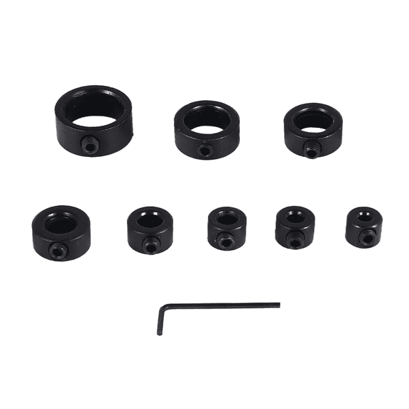 New Arrivals Drill Stop Bit Collar Set, 9PCS Adjustable Depth Limit Ring with Carbon Steel Set for Bits