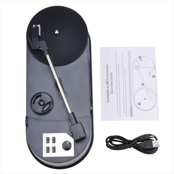 New Arrivals EZCAP613p 33/45RPM Turntable Vinyl Player Converter to Music Disc Needle TF Card/USB MP3