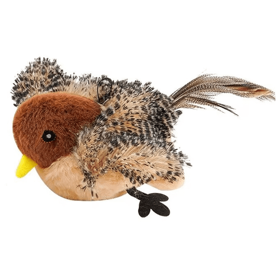 New Arrivals Electronic Cat Toy Interactive Sparrow Shaped Bird Simulation Sound