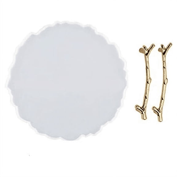 New Arrivals Epoxy Resin for Beginners 10 Inch Fruit Plate with 2 Pcs Gold Handles