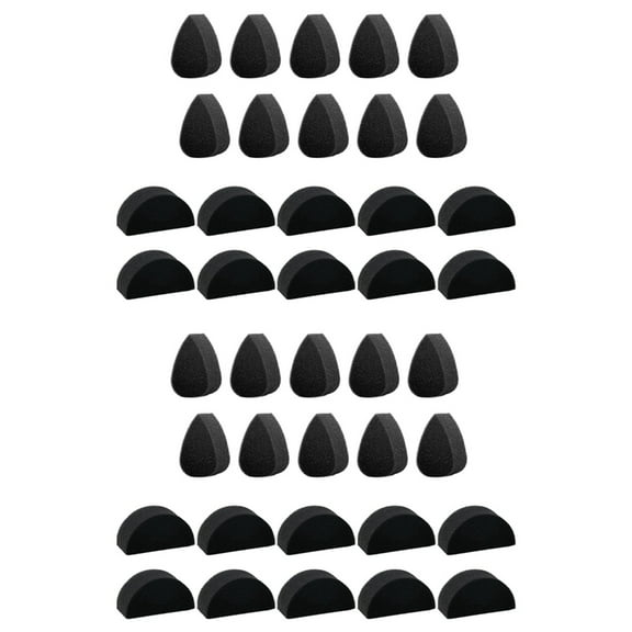 New Arrivals Face Paint Sponges Painting Black High Density for Art Work and Body (20 Petals + 20 Half Moon)