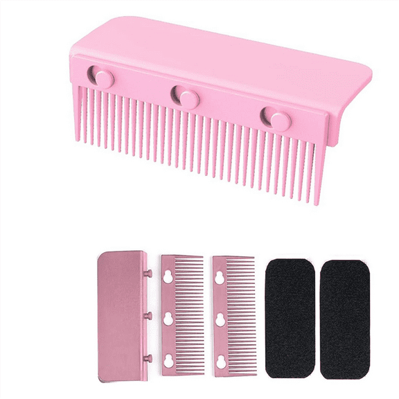 New Arrivals Flat Iron Comb Attachment Clip On, Grip for pink