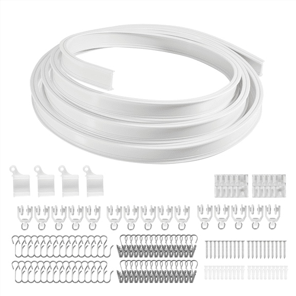 New Arrivals Flexible Bendable Ceiling Curtain Track, Mount 9.8FT