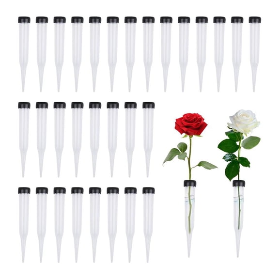 New Arrivals Flower Tubes Pack of 50 Plastic Tubes, Transparent Water Tube for Flowers, Reusable