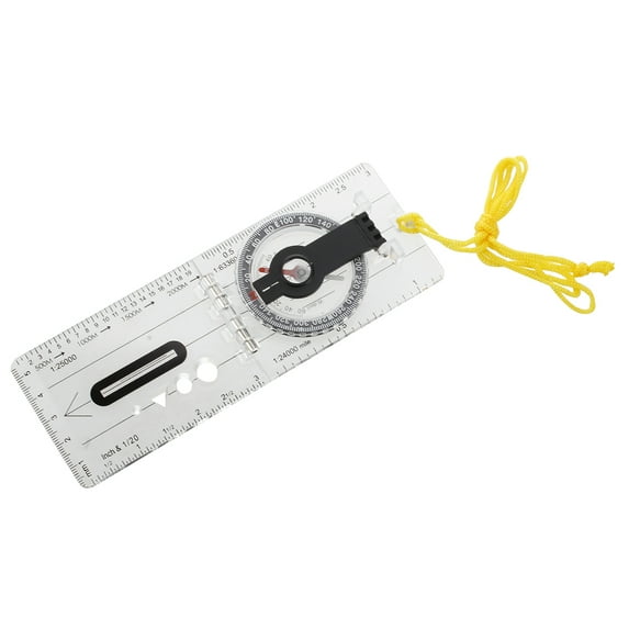 New Arrivals Foldable Navigation Camping Baseplate Compass Ruler Map