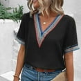 thumbnail image 1 of Arrivals Gamivast Plus Size Cotton Tops for Women 2X Shirts for Women Trendy Summer 2024 Womens Blouses Casual Plus Size Short Sleeve Shirts for Women V Neck, 1 of 8