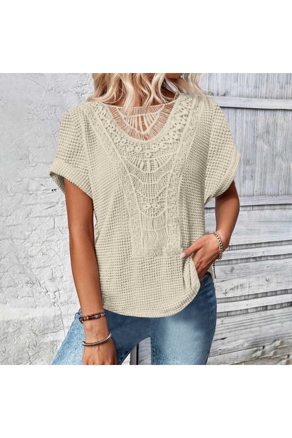 New Arrivals Gamivast Womens Tops Dressy Casual Petite Size Easter Shirts for Women Plus Size Summer Tops 2024 off Shoulder Womens Blouses 3/4 Sleeve Green