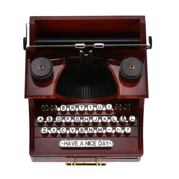 New Arrivals Home Retro Vintage Typewriter Music Box For Room Office Mechanical Decoration Kids